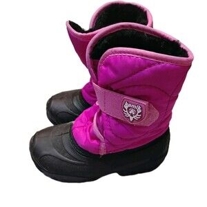 Kamik Purple Black Snow Boots Toddlers Kids Size 11 Winter Shoes